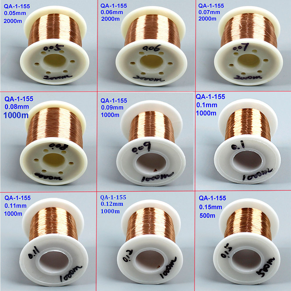 1 Pieza de Alambre de Cobre Redondo Esmaltado en Poliuretano de 0.05mm, 0.06mm, 0.07mm, 0.08mm, 0.09mm, 0.1mm, 0.11mm, 0.12mm, 0.15mm para Bobinado QA-1-15