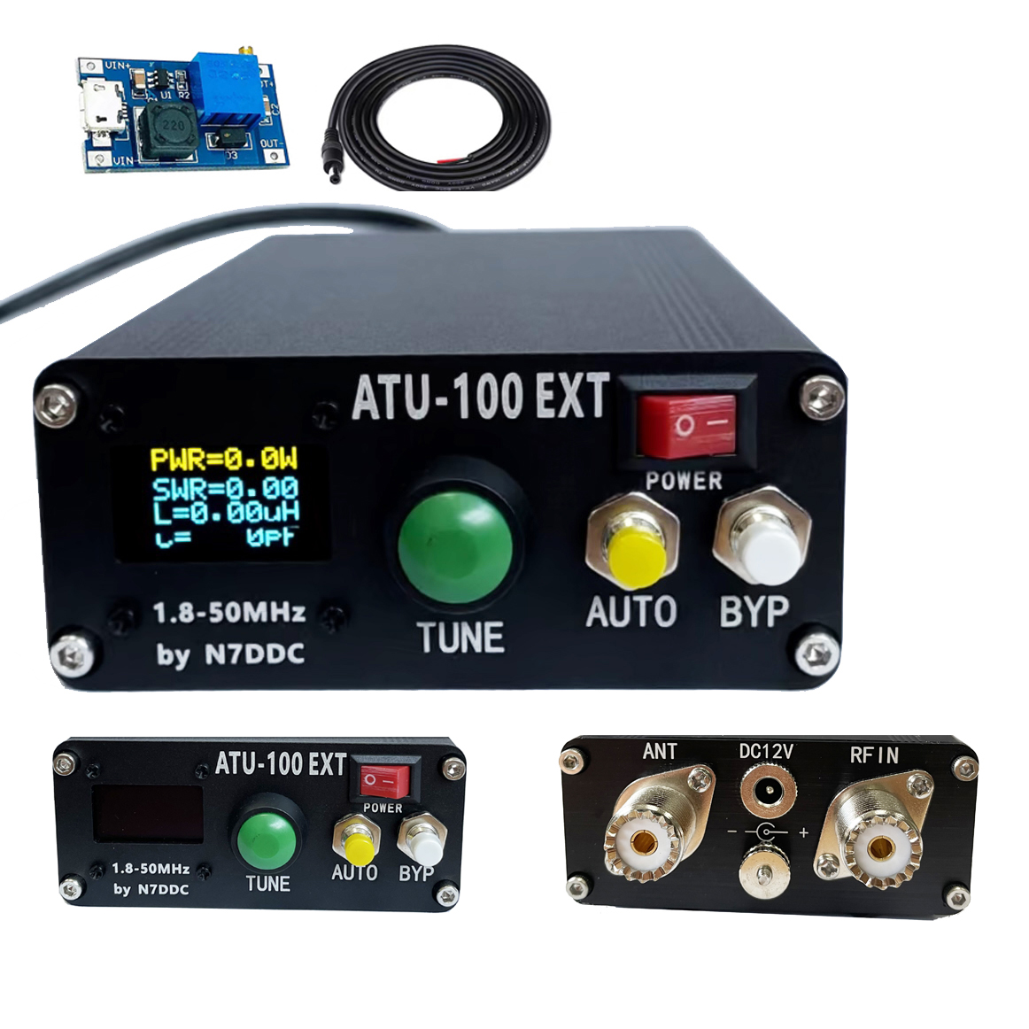 ATU-100 Sparr100 Machine 1,8-50 МГц ATU100mini Автоматический антенный тюнер от N7DDC 7x7 3,2 Фурнитура Программируемая OLED