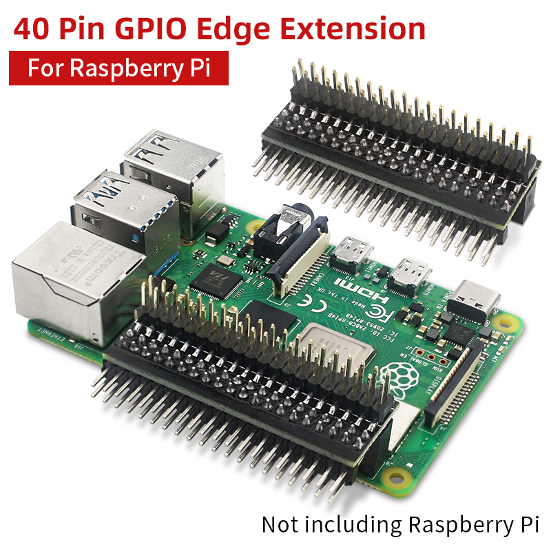 Raspberry Pi 40-контактный удлинитель GPIO, двухрядный удлинитель с прямым углом для Pi 4B 3B + 3B Zero 2 Вт