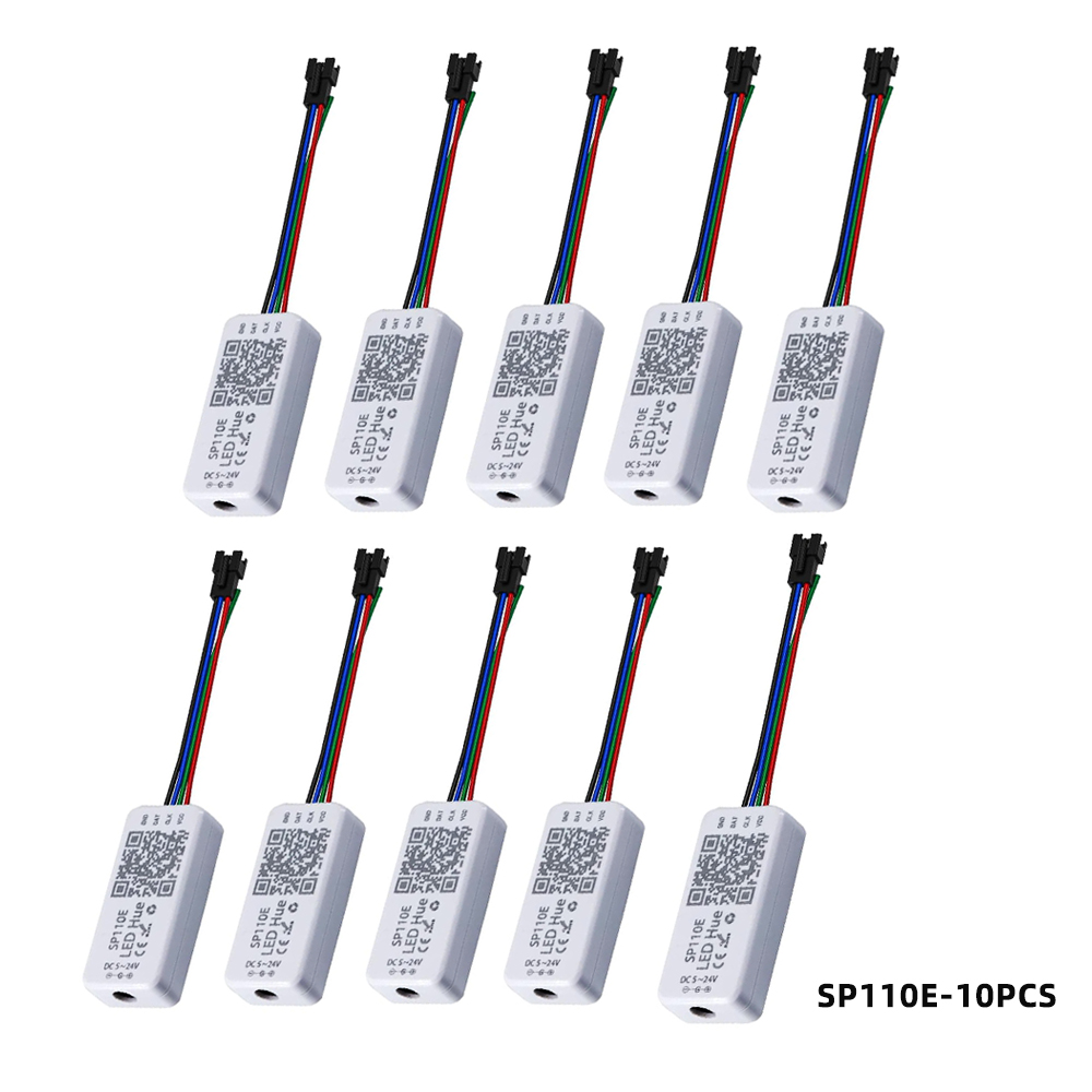 SP110E Bluetooth-LED-Controller, geeignet für WS2812B WS2811 Pixel Panel, intelligente Bluetooth 3-Pin RGBW LED-Lichtleiste DC5-24V