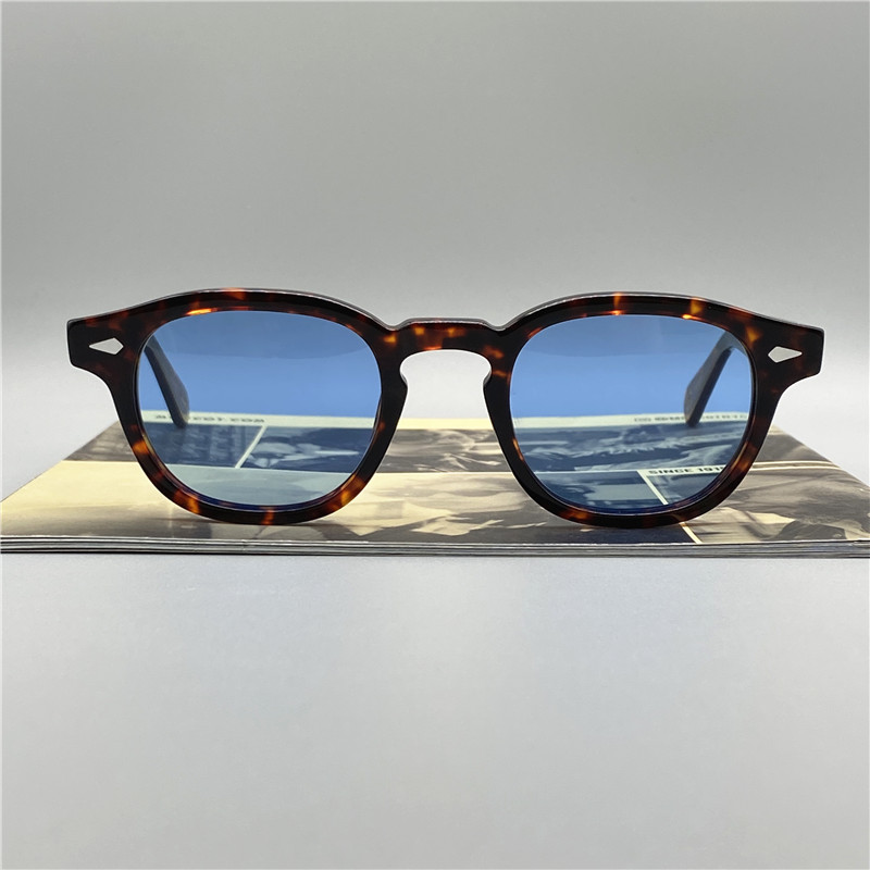 Occhiali da Sole Lemtosh alla Moda per Uomo, Stile Johnny Depp, Polarizzati, Marca di Alta Gamma, Montatura Retrò in Fibra di Acetato, Protezione Solare per Conducenti