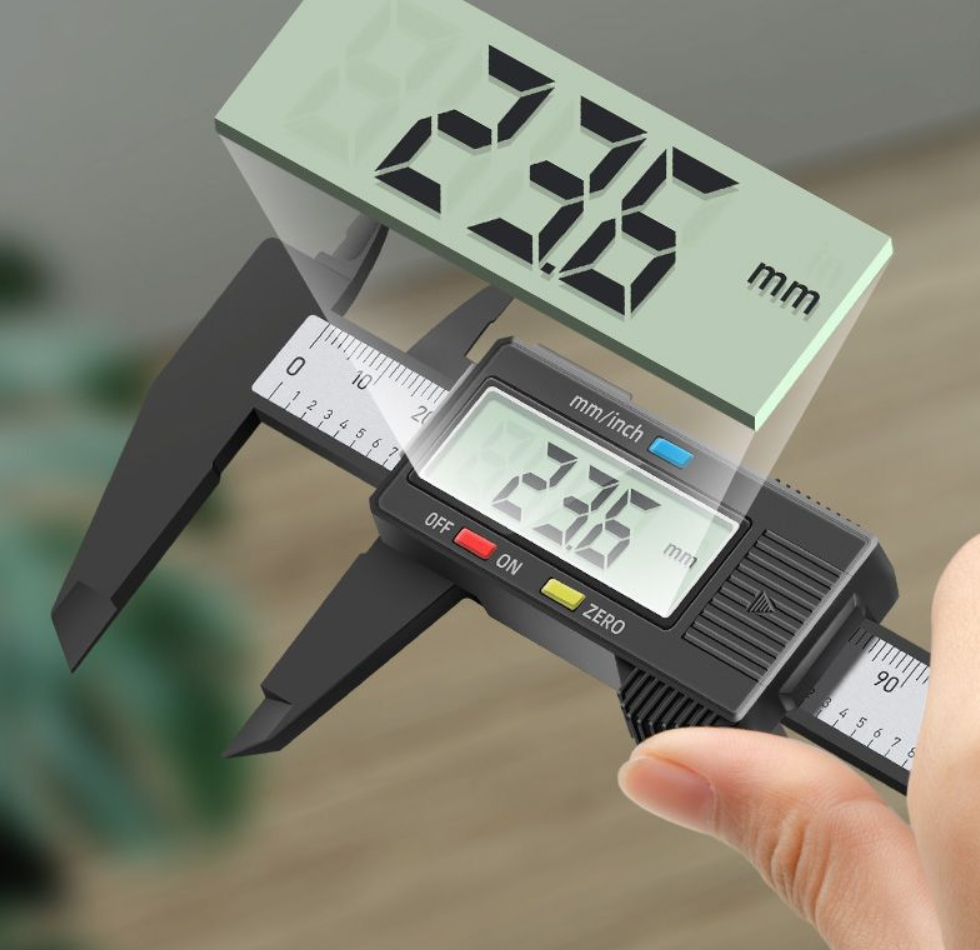Calibrador Digital Electrónico de Precisión con Dial de Fibra de Carbono, Micrómetro Vernier de 100 mm/150 mm, Herramienta de Medición, Regla Digital