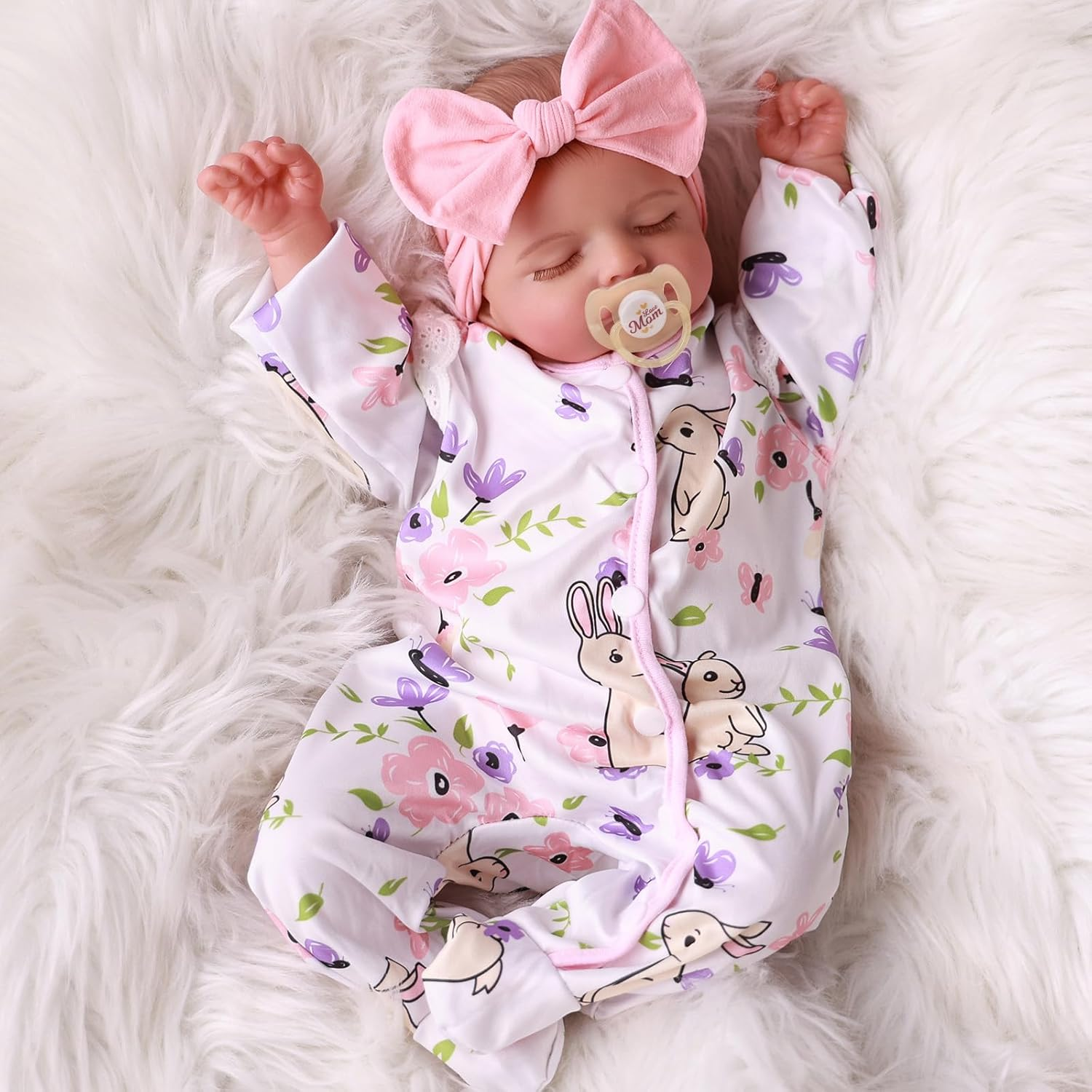 NPK Rosalie Neonato Reborn Doll da 18 pollici - Tono della pelle 3D di alta qualità dipinto a mano con giocattolo incluso