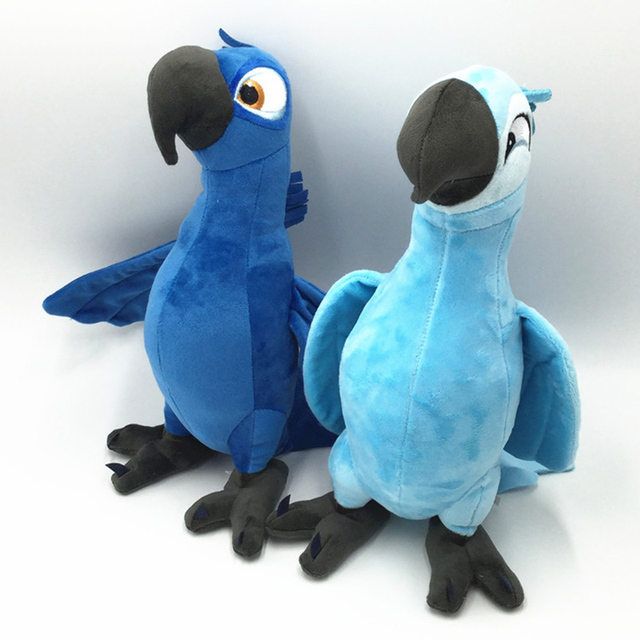 2szt/lot 30CM Nowy film Rio 2 Kreskówka Pluszowe zabawki Niebieska papuga Blu i klejnot Lalki ptaki Prezenty świąteczne dla dzieci Pluszowa zabawka