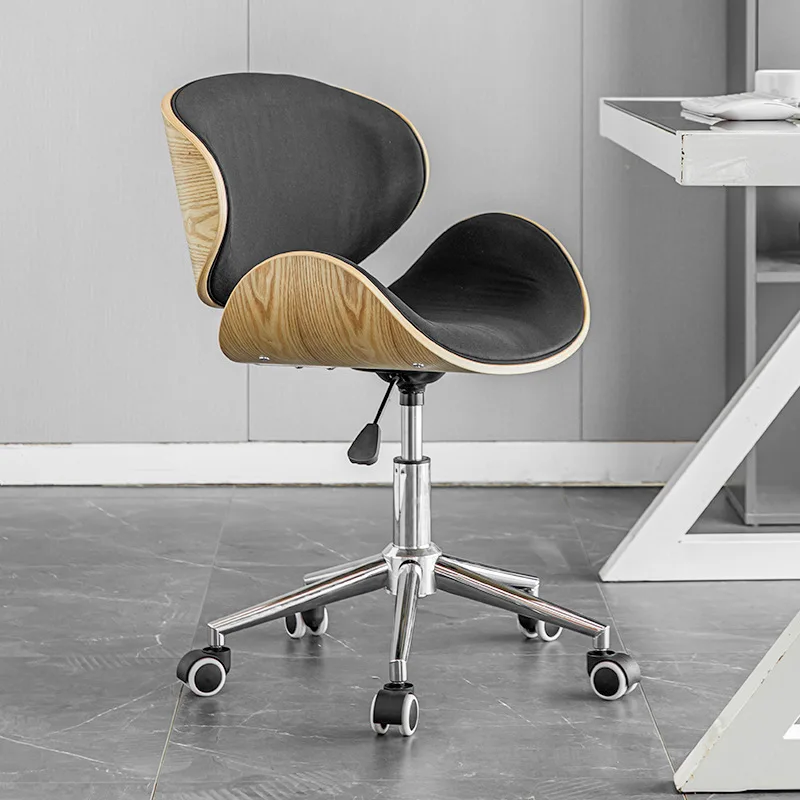 オフィスチェア,クリエイティブ,無垢材,ベッドルーム,家具,コンピューターチェア,家庭用,学生用回転プーリー,オフィスチェア