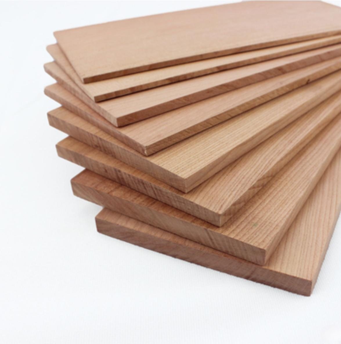 Longueur: 200 mm largeur: 100 mm 5 pièces feuilles de placage en bois massif cerisier rouge nord-américain