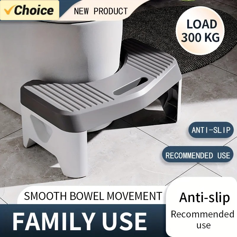 Taburete de inodoro para baño, taburete de inodoro cómodo para adultos, niños, mujeres embarazadas, taburete de ayuda para ponerse en cuclillas, espesamiento antideslizante, 1 ud.