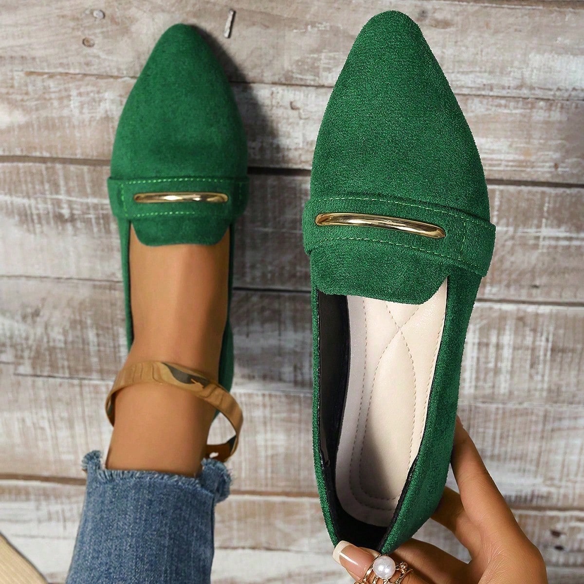 Mokasyny Płaskie Szpilki z Ostrą Cholewką Casualowe Damskie Buty Nowe Wygodne Buty do Chodzenia Mujer Zapatos: Odporne na Zużycie