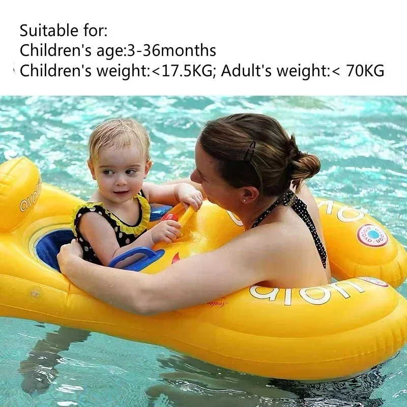 Anillo de natación inflable portátil para madres y niños, asiento de juegos de agua, flotador, entrenador de natación, juguete de seguridad