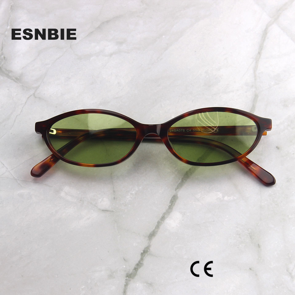 Gafas de sol ovaladas pequeñas de acetato a la moda para mujer, traje de los años 90, gafas de sol clásicas para hombre, gafas polarizadas de moda, protección UV400