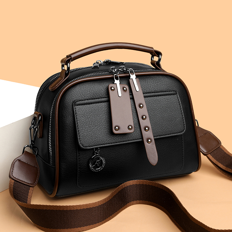Sacs à main de luxe en cuir souple pour femmes, sacs de styliste à 3 couches, Sac à bandoulière pour dames, grande capacité, fourre-tout de Shopping