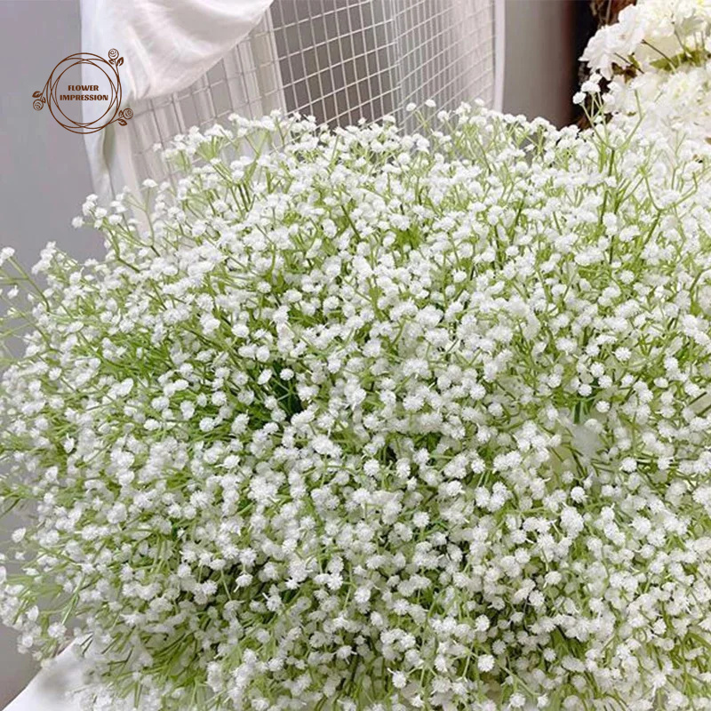 30szt Sztuczne kwiaty oddechowe dziecka Prawdziwy dotyk Gypsophila Nadaje się do ślubu Panna młoda Zaręczyny Ozdoba domu Dekoracja pokoju