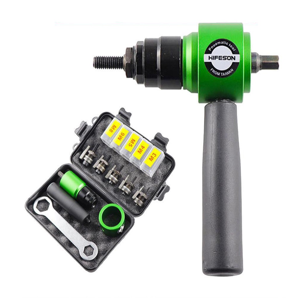 Rebite elétrico porca arma broca adaptador, Inserção removível, Pull Riveting Tool, Chave de mão, M3 a M8