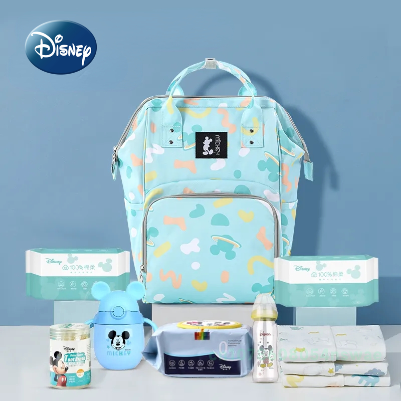 Disney Mickey Minnie nouveau sac à couches sac à dos marque de luxe Original bébé sac dessin animé mode bébé sac à couches grande capacité
