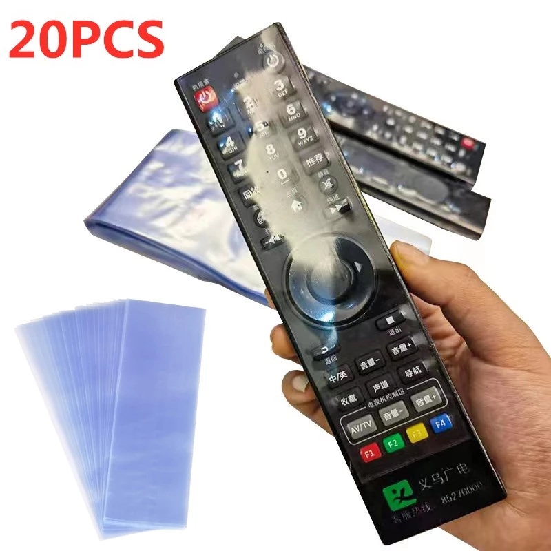 Bolsa de película retráctil transparente, funda protectora antipolvo para TV, aire acondicionado, Control remoto, plástico, 5/10/20 piezas
