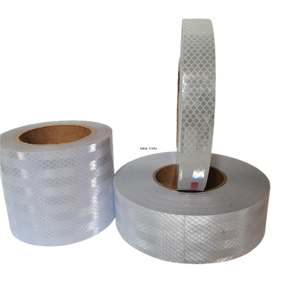 Cintas de seguridad reflectantes blancas de 1 pulgada/2 pulgadas/4 pulgadas x 16 pies, pegatinas de PET de grado Giamond, reflectores de visibilidad para vehículos, remolques y coches