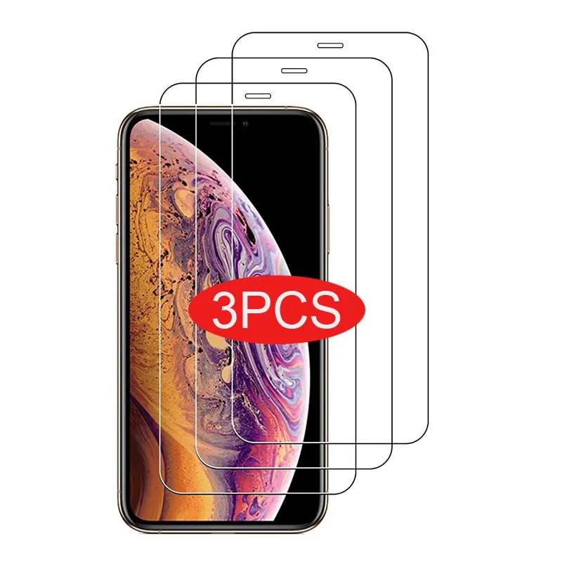 3PCS Vetro Temperato Per IPhone 15 14 Plus 13 12 Mini 12 ProMax SE2020 6 6S 7 8 X XR XS 11 Protezione Dello Schermo Pellicola di Protezione