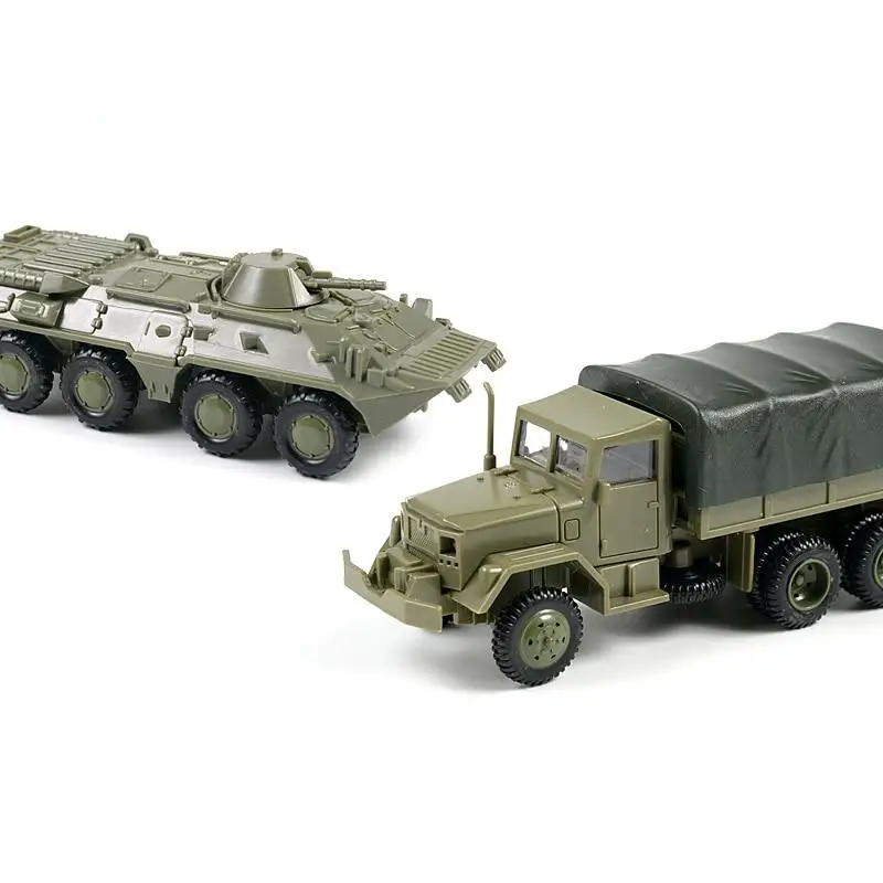 1:72 Ciężarówka M35 Radziecki pojazd opancerzony BTR 80 na kołach Model montażowy bez gumy Wojskowy samochód zabawkowy