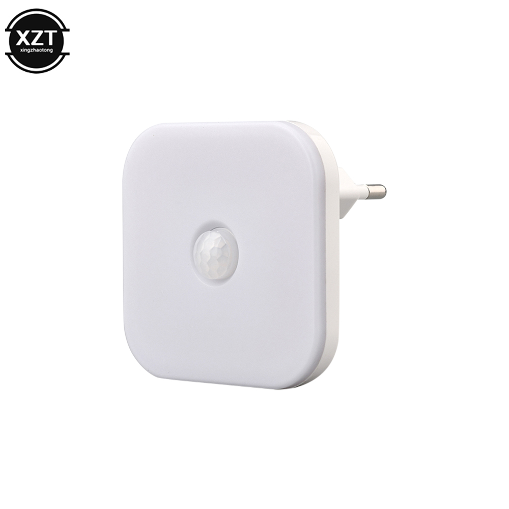 Luz LED nocturna con enchufe de EE. UU./UE, luz inteligente con Sensor de movimiento, luz nocturna para niños, lámpara de noche inalámbrica para mesita de noche y dormitorio
