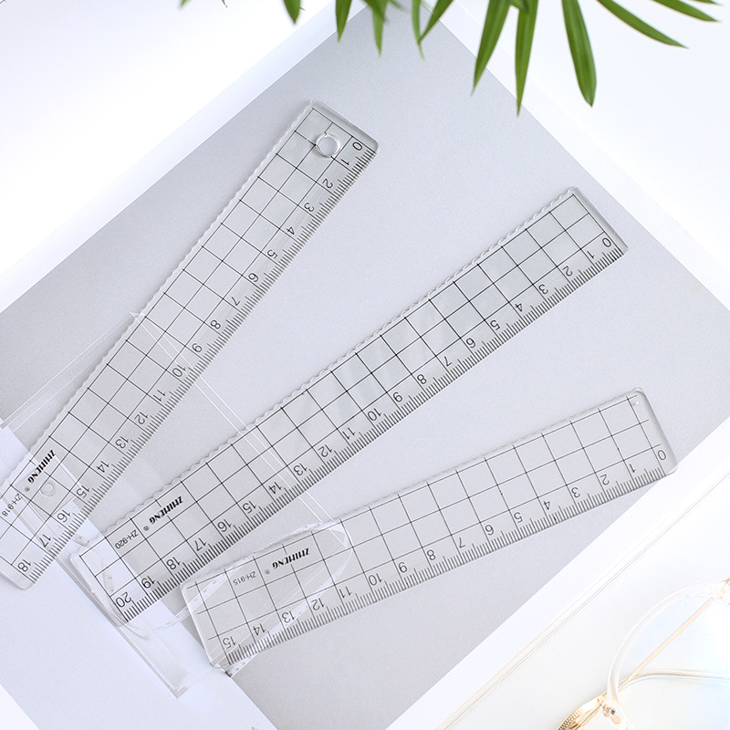 15cm 18cm 20cm Gerade Transparent Herrscher Kunststoff Lineal Zeichnung Werkzeug Schreibtisch Zubehör Student Schreibwaren Schule Bürobedarf