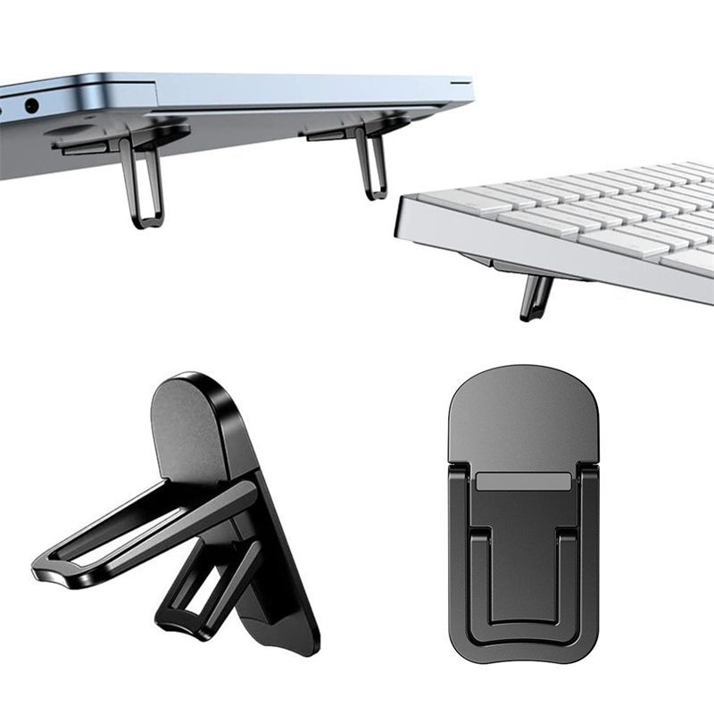 Soporte plegable ajustable para ordenador portátil, Mini patas, soporte portátil ultrafino para Macbook, soporte de refrigeración para Notebook, soporte Invisible para pies