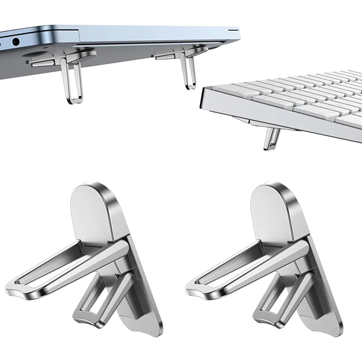 Soporte elevado para ordenador portátil, soporte para teclado, tableta, teléfono, Mini patas portátiles, soportes para ordenador portátil para Macbook, Huawei, pies de soporte para Notebook