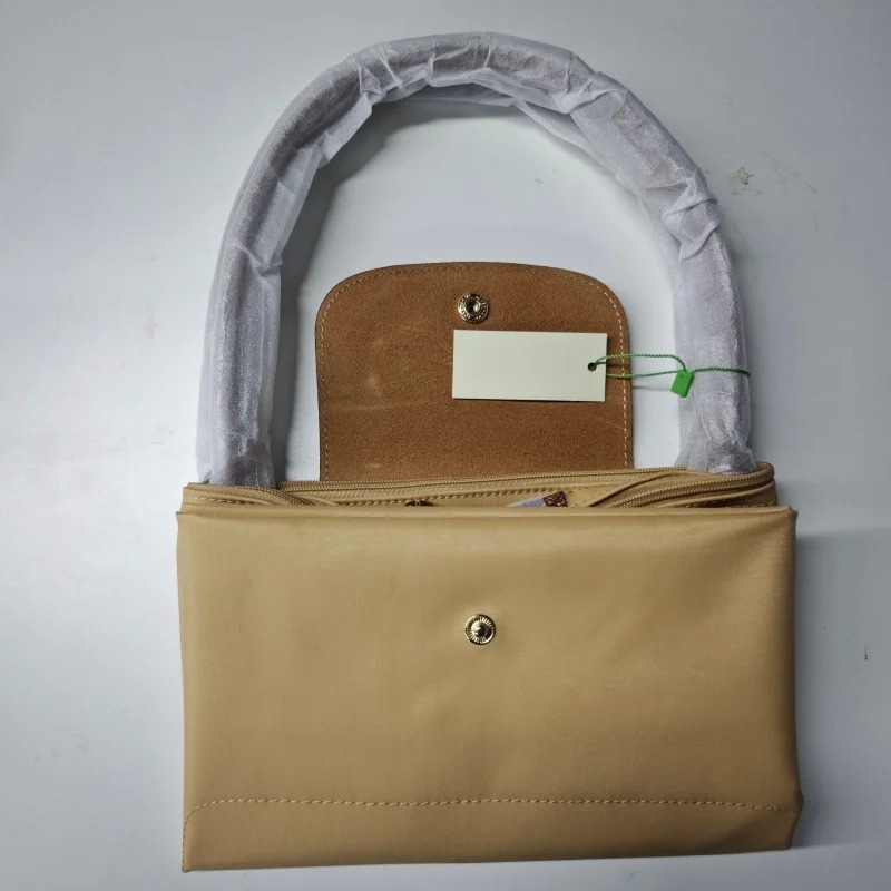 Clássico Foldable Hobo Bag Nylon Top Handle Shoulder Bag Mulheres Bordado Design Leve Crossbody Tote Venda quente