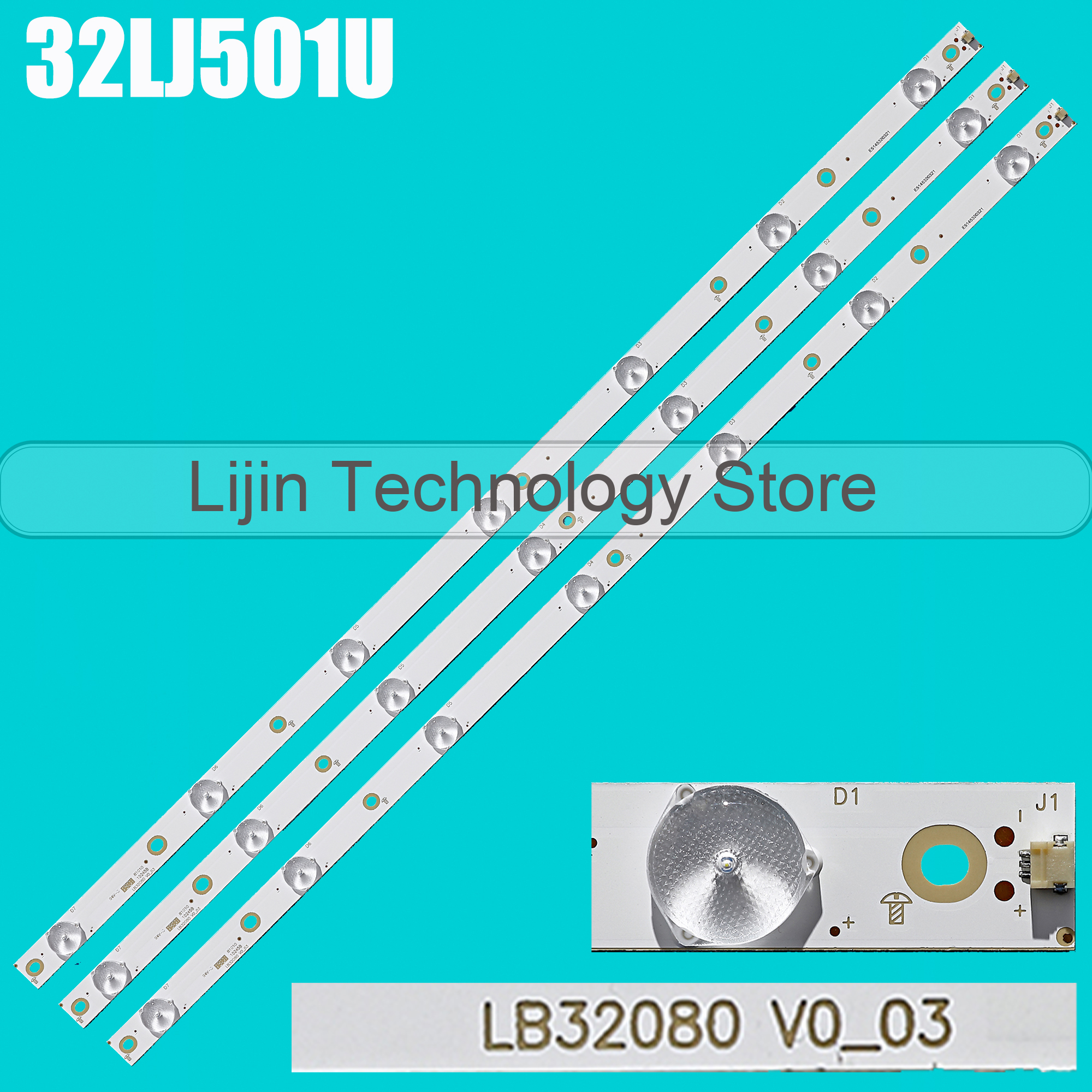 Tira de luces LED, accesorio para LB32080 V0 V-003 01P26 GJ-2K16 32PFT5501/60 E465853 32PHS5301/12 32PHT4509 3V LB-PF3030-GJD2P53153X7AHV2-B