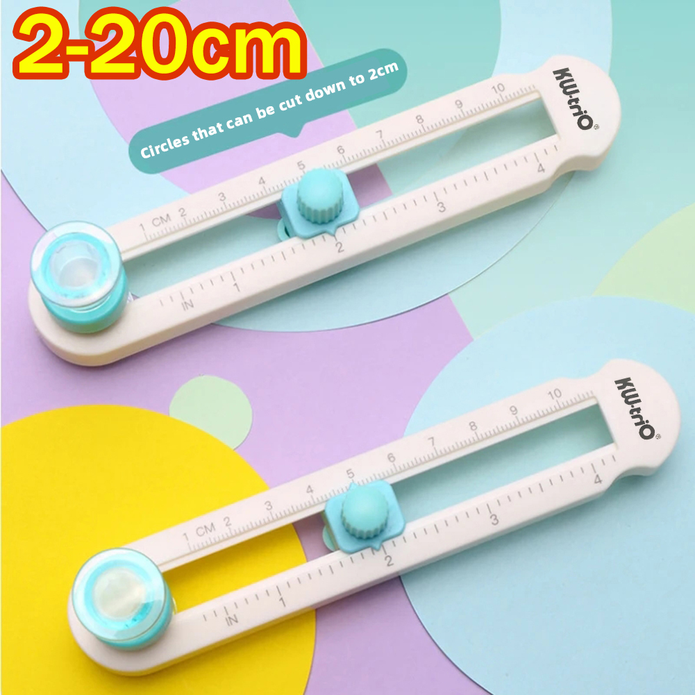 Coupe-cercle de 2 à 20cm, coupe-papier circulaire, outils de coupe artisanaux rotatifs, couteau de cartes rondes de bricolage pour les bureaux d'étude à domicile