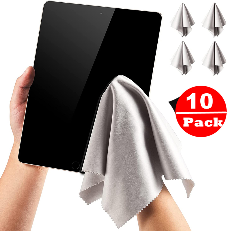 10 Stück Computer-Reinigungstuch, Mikrofaser, Kameraobjektiv, Brillenreiniger, TV, Laptop, Pad, Tablet, Telefon, Elektronik, Bildschirmtücher, 14 cm
