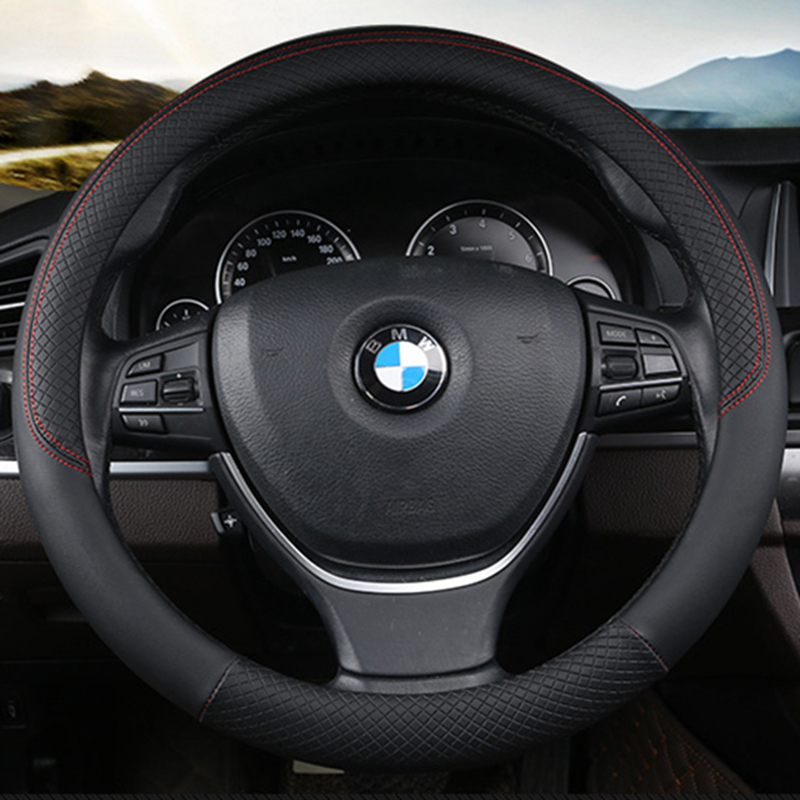 Pokrowiec na kierownicę ze skóry PU do wszystkich modeli samochodów Bmw E39 E46 E60 E87 E90 F10 F20 X1 X2 X3 X4 X5 X6 Akcesoria wewnętrzne