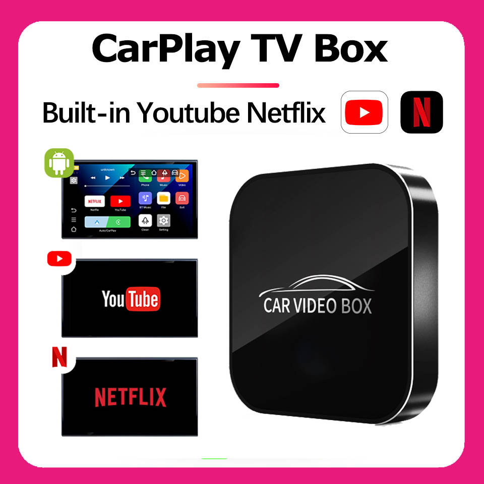 Adaptador Carplay inalámbrico 3 en 1 Smart Ai Box Android Auto Apple Carplay reproductor Multimedia de coche para Youtube Netflix para Mazda Kia VW