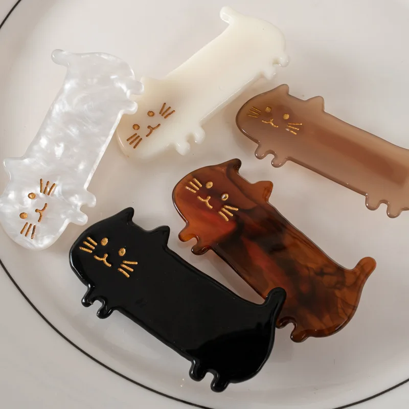 2PC Leuke Kat Haarklauw Clips voor Vrouwen Meisjes Studenten Krab Hoofdband Haarspeld Accessoire voor Gezicht Wassen Ornament Hoofddeksels