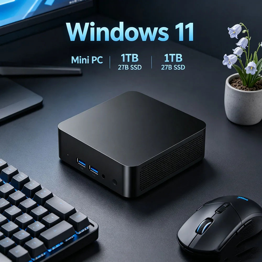 Mini PC Ornate Windows 11 Pro Core i9 8950HK 32GB RAM 1TB 2TB SSD 4K HD WiFi6 BT5.2 Desktop para Jogos Domésticos com 3 Anos de Garantia