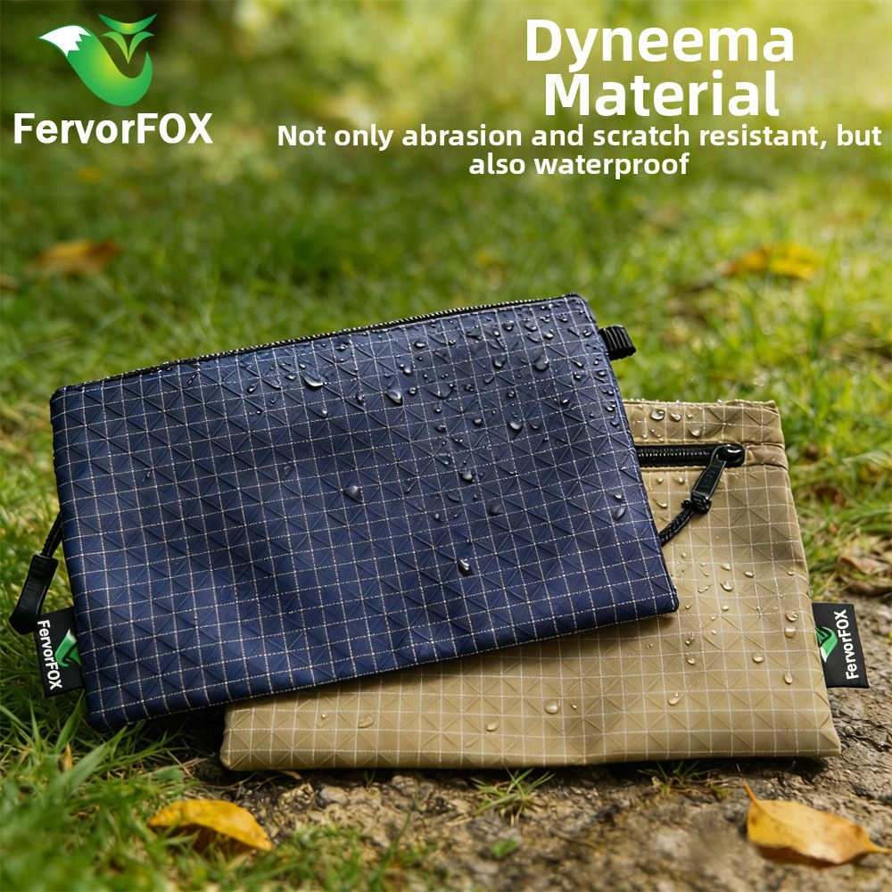 Tas Penyimpanan Luar Ruangan Ringan dan Portabel, Dompet Kartu Kunci Tahan Air dengan Ritsleting ‌ Dompet Koin Tahan Aus, Tas Uang, Tas Pancing