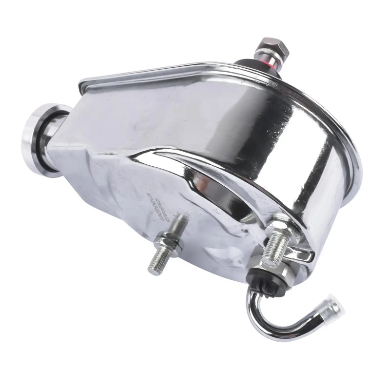 AP03 Chrome Power Steering Pump Keyway Style for Chevy Ford GM Chrysler P Series