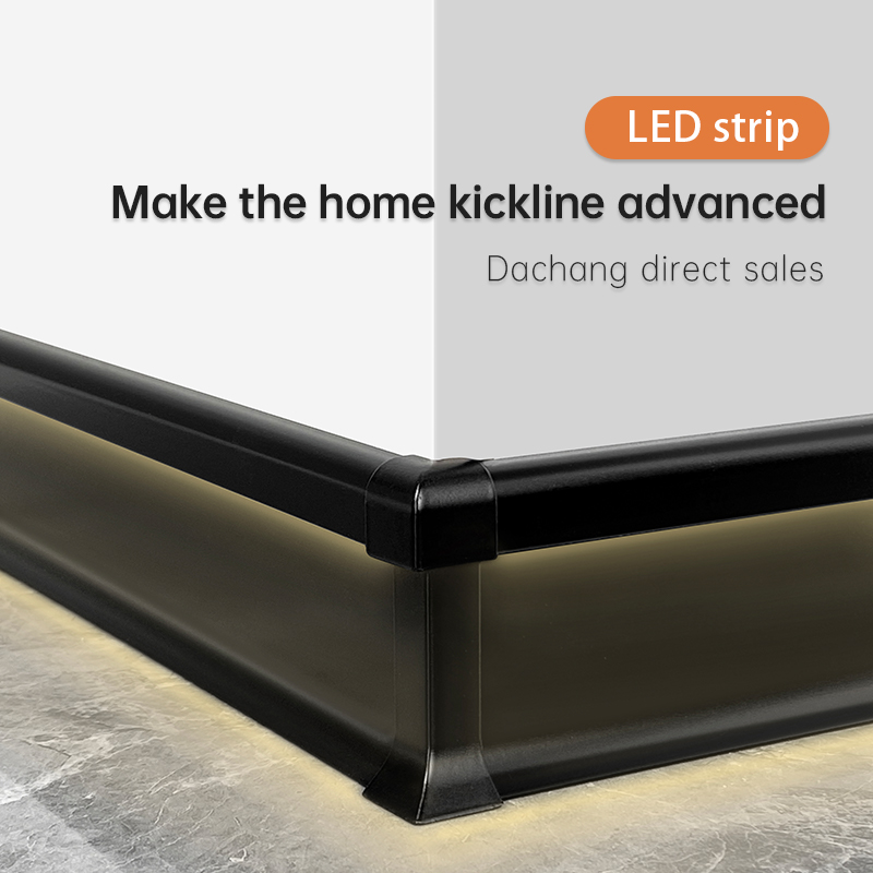 Luminous Led Light With Skirting Line, Aluminum Alloy Skirting Line, Light Slot Skirting Board, Embedded Metal Skirting Line