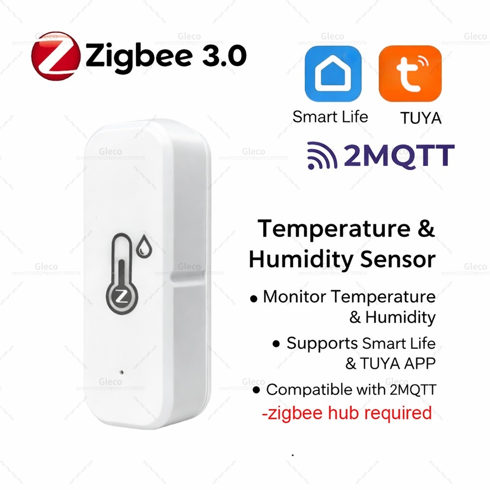 Tuya Zigbee 3,0 Mini Temperatur Und Feuchtigkeit Sensor Indoor Smart Home Thermometer Hygrometer Fernbedienung Arbeit Mit Z2M Smart Leben