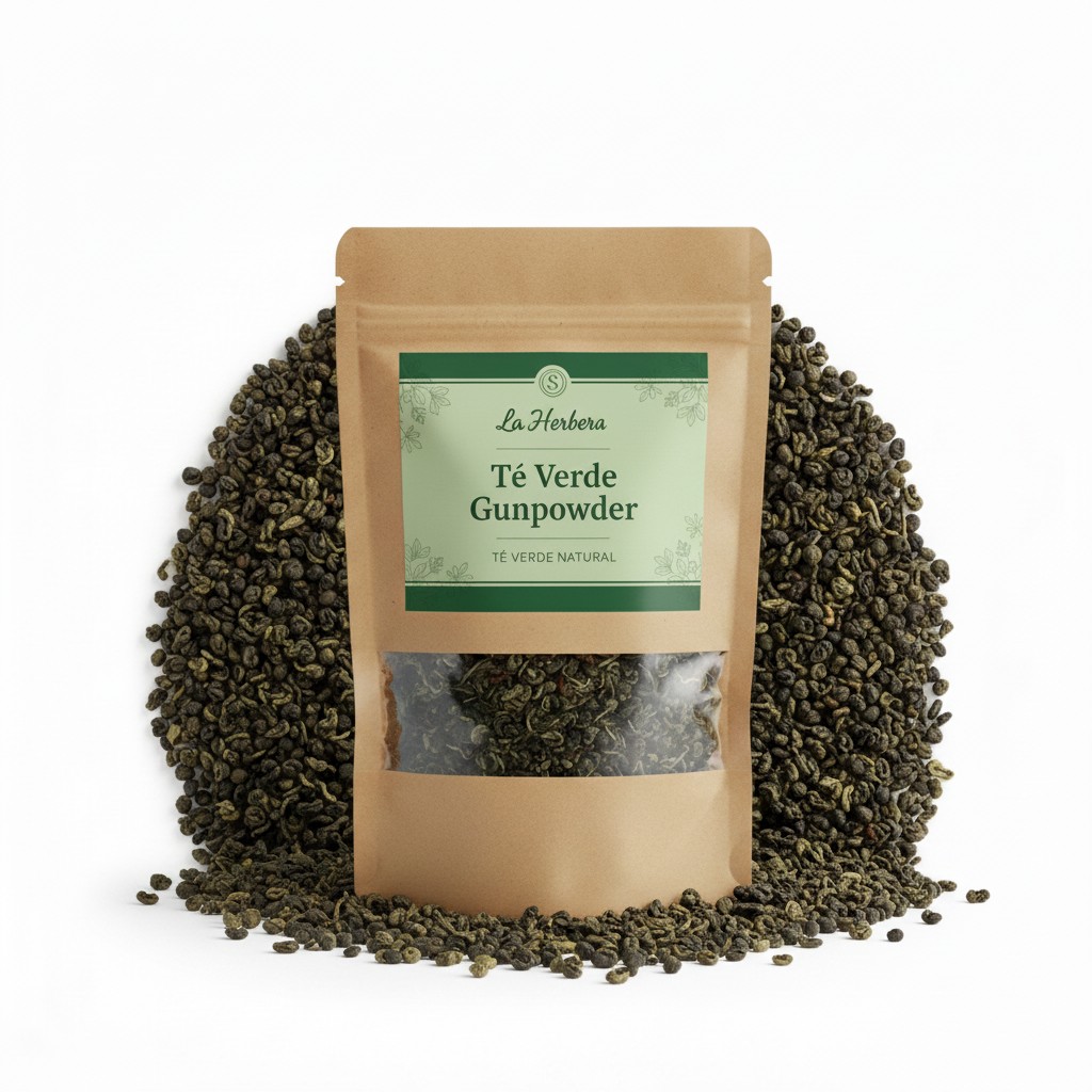 La Herbera |   Té Verde Camellia sinensis hoja triturada, té chino, camelia china, planta del té |   infusión, repostería y cocina |   herba seca a granel |   envasado en España, sin aditivos, artesanal |   Hojas de Té Verde, Té Verde Triturado