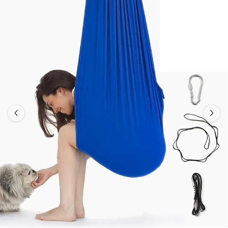 280*150cm Yoga Swing, Yoga-hangmat voor binnen, Nylon materiaal, Lucht-elastische schommel, Geschikt voor buitenactiviteiten en kamperen, 7 kleuren