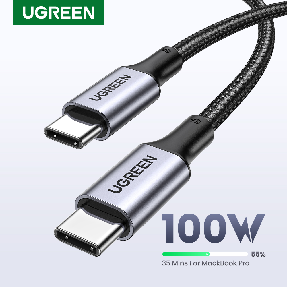UGREEN 100 W USB C naar USB C Oplaadkabel voor iPhone 17 16 MacBook Air iPad Samsung S25 5A QC4.0 Snel Opladen USB Type C Kabel