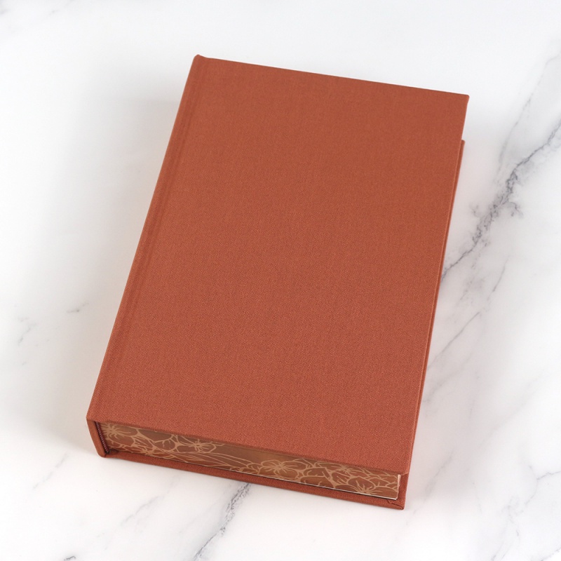 Libros de decoración de tapa dura de Tela con estampado personalizado, libros de mesa de café para decoración del hogar con borde de color