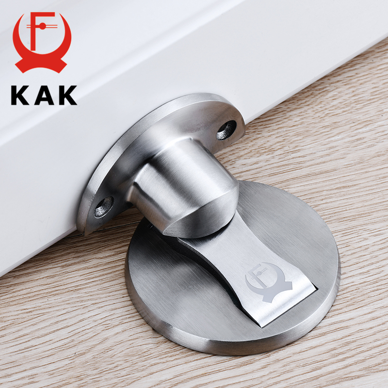 Kak Magnetische Deurstops 304 Roestvrijstalen Deurstopper Verborgen Deurhouders Vangen Vloer Nagelvrije Deurstop Meubelhardware