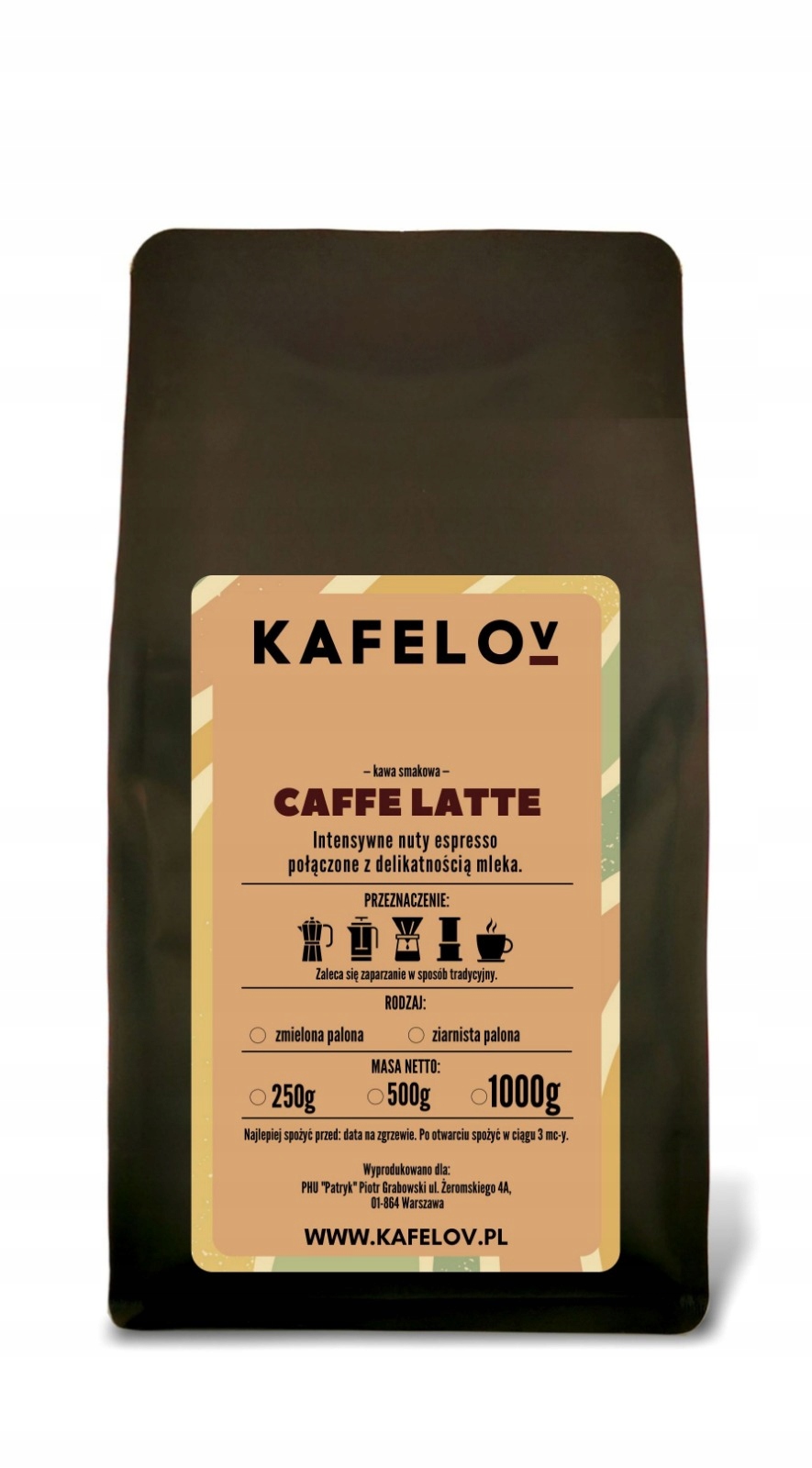 Kafelov Caffe Latte Coffee 1000g Grainy