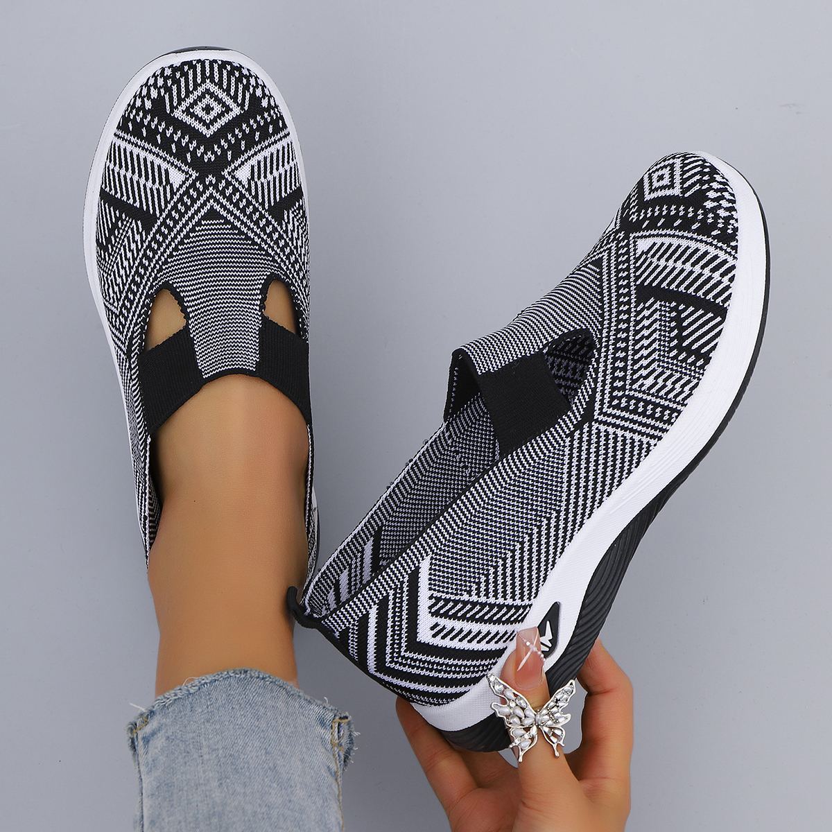 Damen Sommer atmungsaktive Mesh flache Schuhe Damenschuhe lässige Turnschuhe Schuhe, Ausverkauf kostenloser Versand