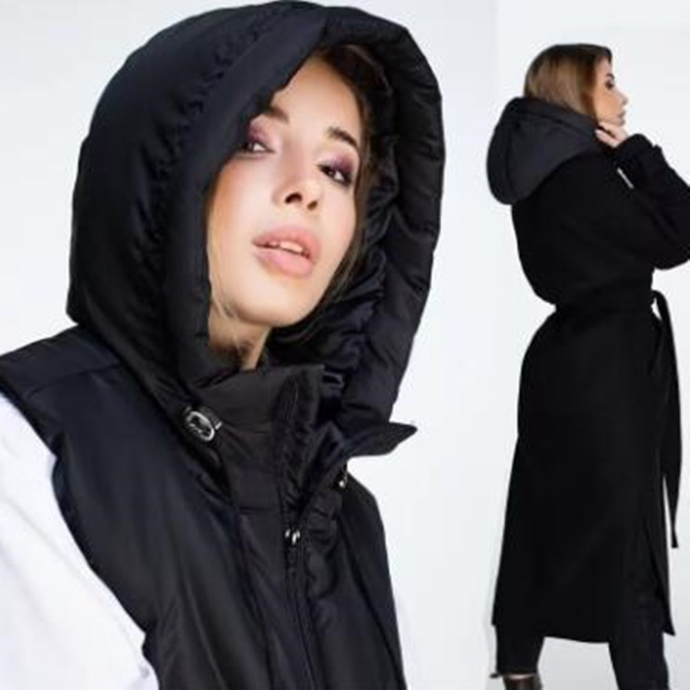 Inverno ultraleve para baixo chapéus com capuz para mulheres homens anel quente cachecol balaclava chapéu pescoço zippper cordão casaco cachecol curto tanque superior