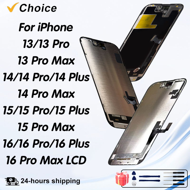 Para iPhone OLED 16 Pro Max Display XR 11 LCD 13Pro Tela Sensível ao Toque 3D Touch 15 Para 12 14 Plus 13 Pro Max 16 Plus Display