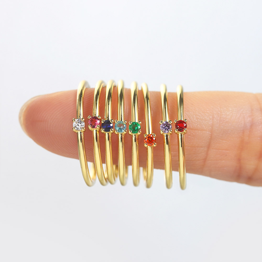Anéis finos para mulheres, cor amarela, dourada, zircônia cúbica, dedos para noivado, casamento, joias, moda noiva r245