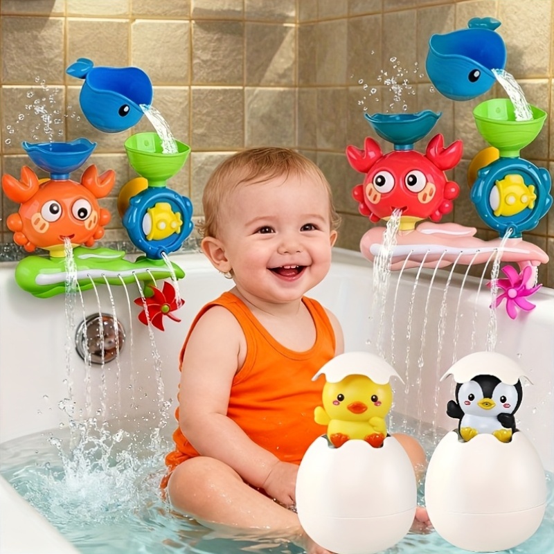 Juguete de baño para bebé, ventosa de pared, pista, juegos de agua, baño para niños, mono, Caterpilla, juguete de ducha de baño para niños, regalos de cumpleaños