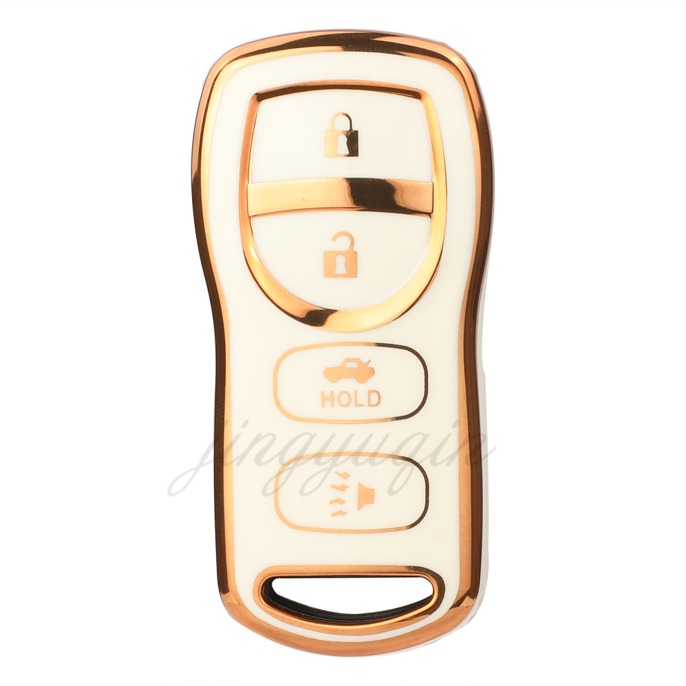 Jingyuqin Soft TPU Car Key Cover Case For Nissan Tiida Sentra X-trail T30 Altima Frontier Armada Maxima Infiniti FX35 QX56 JA60
